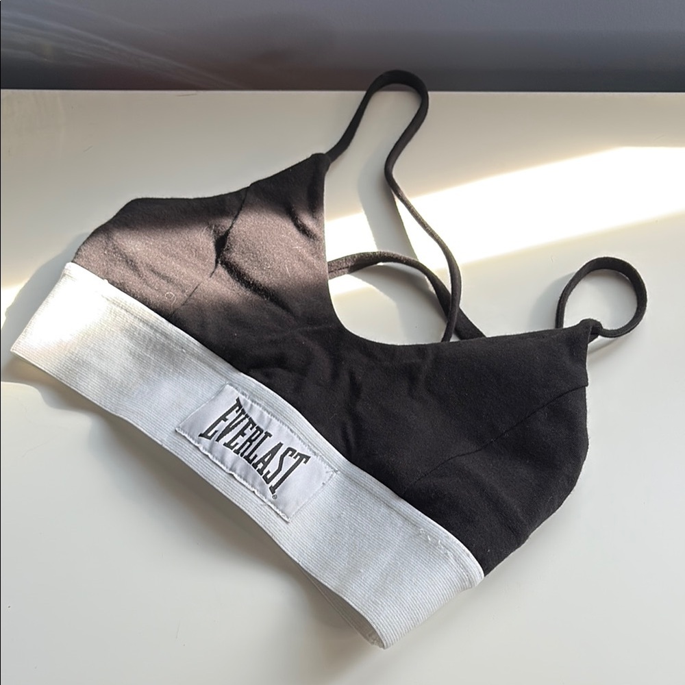 Everlast Women's Black and White Sports Bra